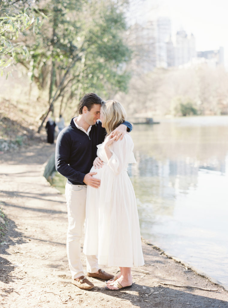 Maternity session with expecting couple in downtown Birmingham