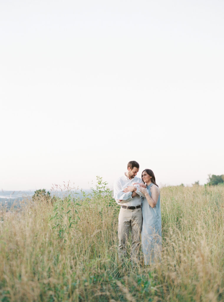 Fall family portrait by Birmingham family photographer showcasing autumn colors
