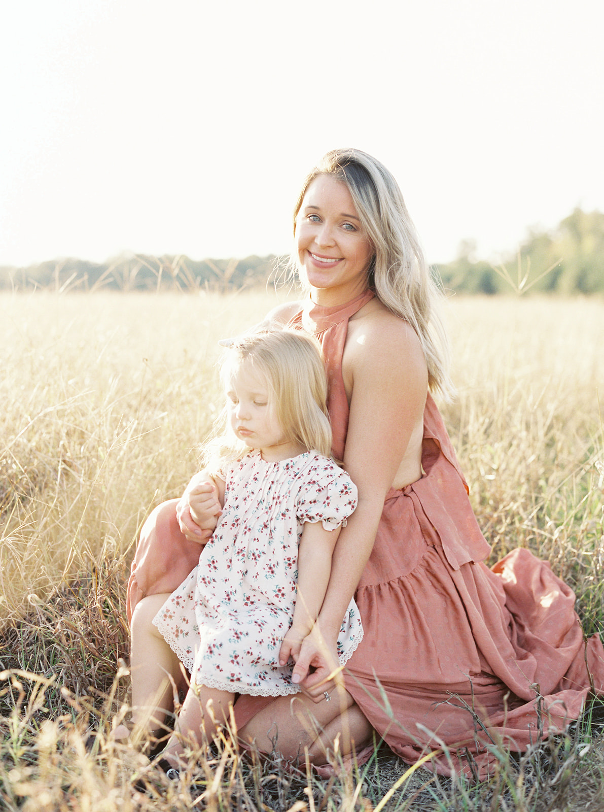Birmingham family photographer capturing autumn portraits in golden sunlight