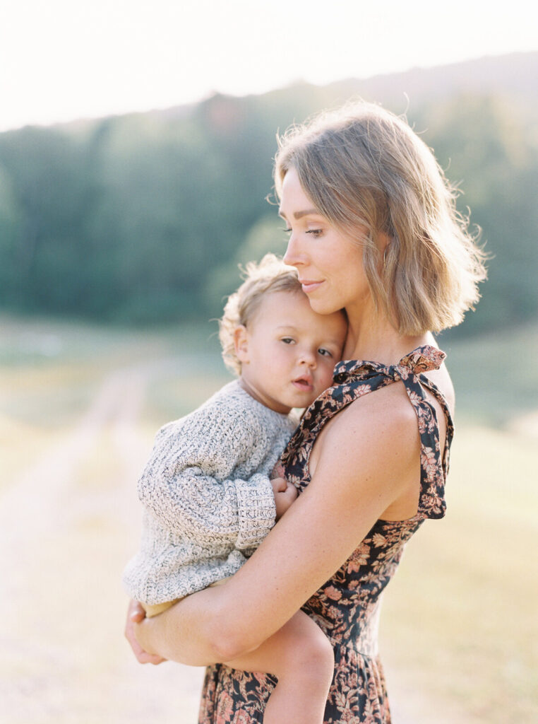 Family dressed in earth tones for fall portraits in Birmingham