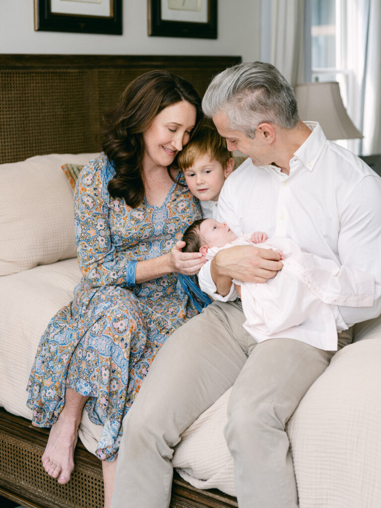 Natural, relaxed newborn portraits photographed in the comfort of your Birmingham home.