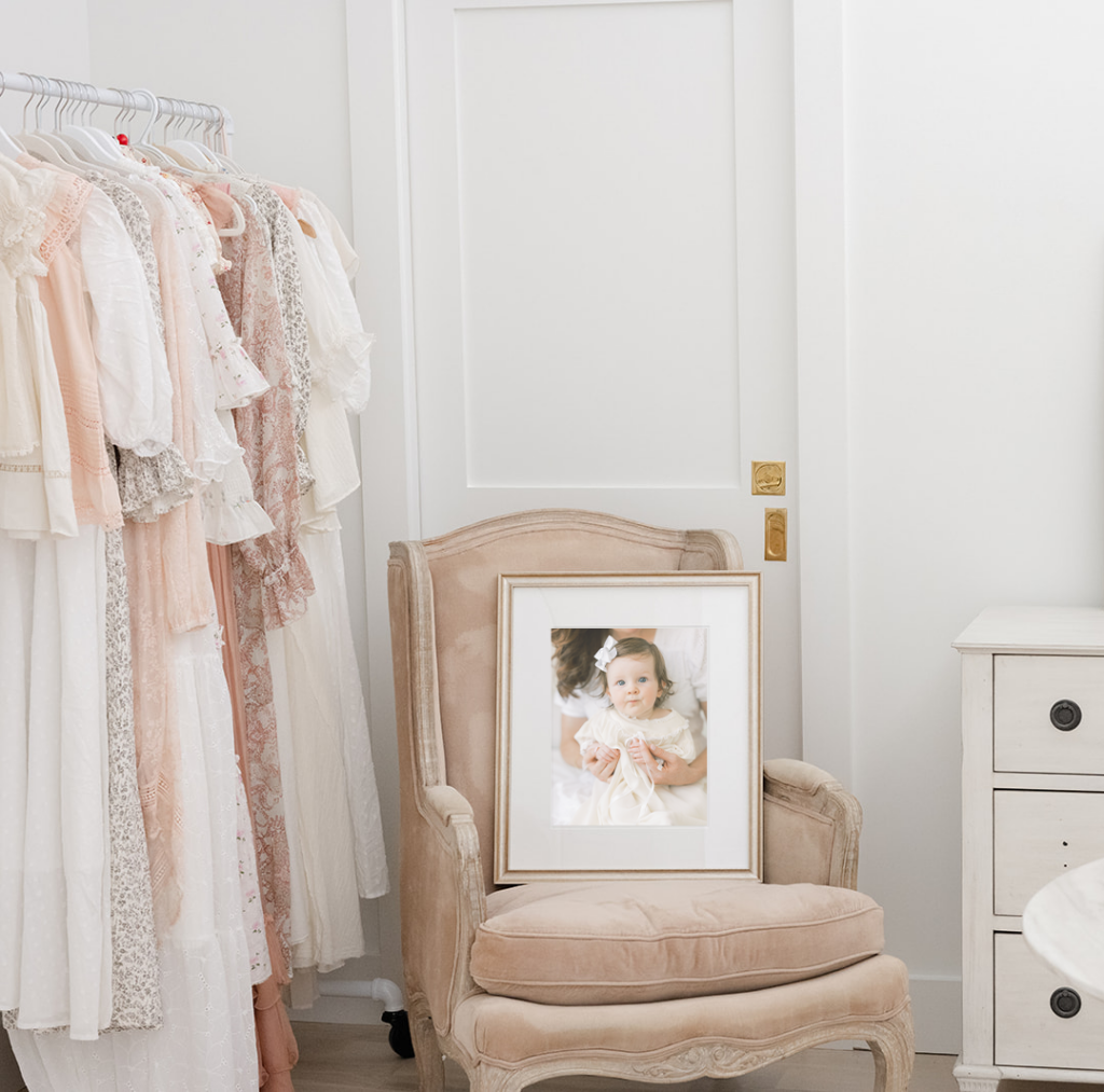 Framed fine art family photographs created as heirloom artwork for a Birmingham AL family